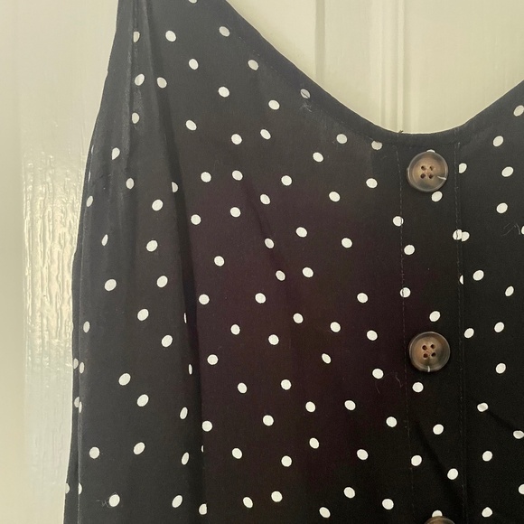 Garage Black and White Polka Dot Midi Sundress | Size M - Picture 3 of 8